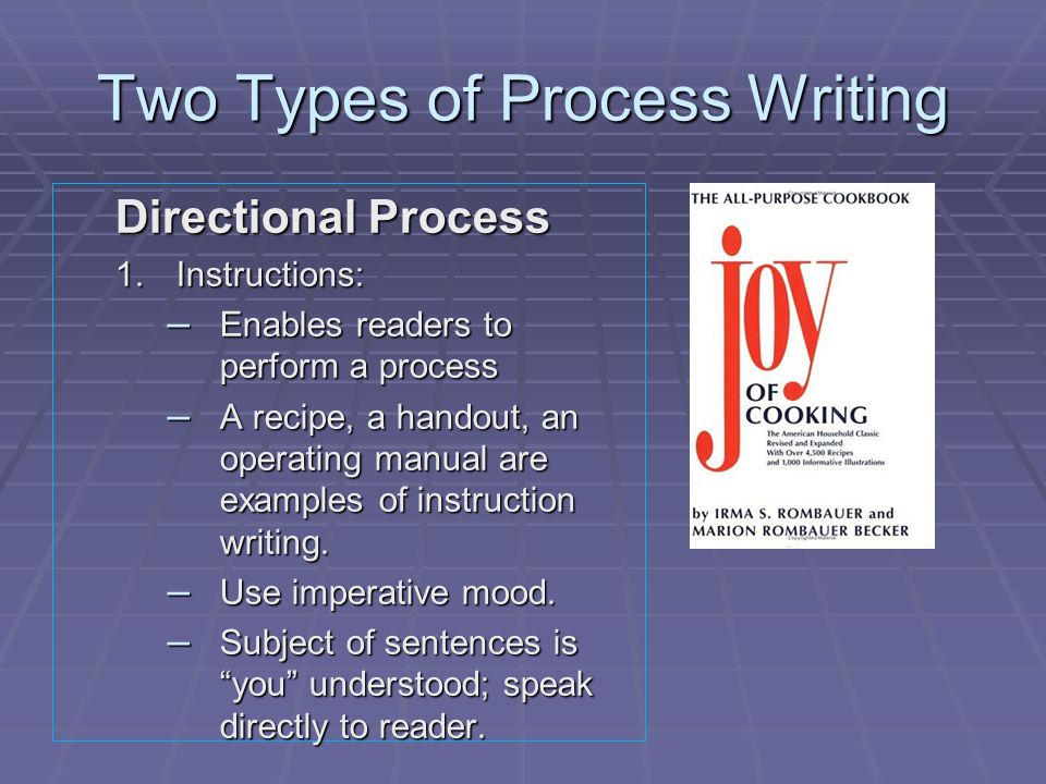 Process instruction essay